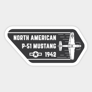 P-51 Mustang Badge Sticker